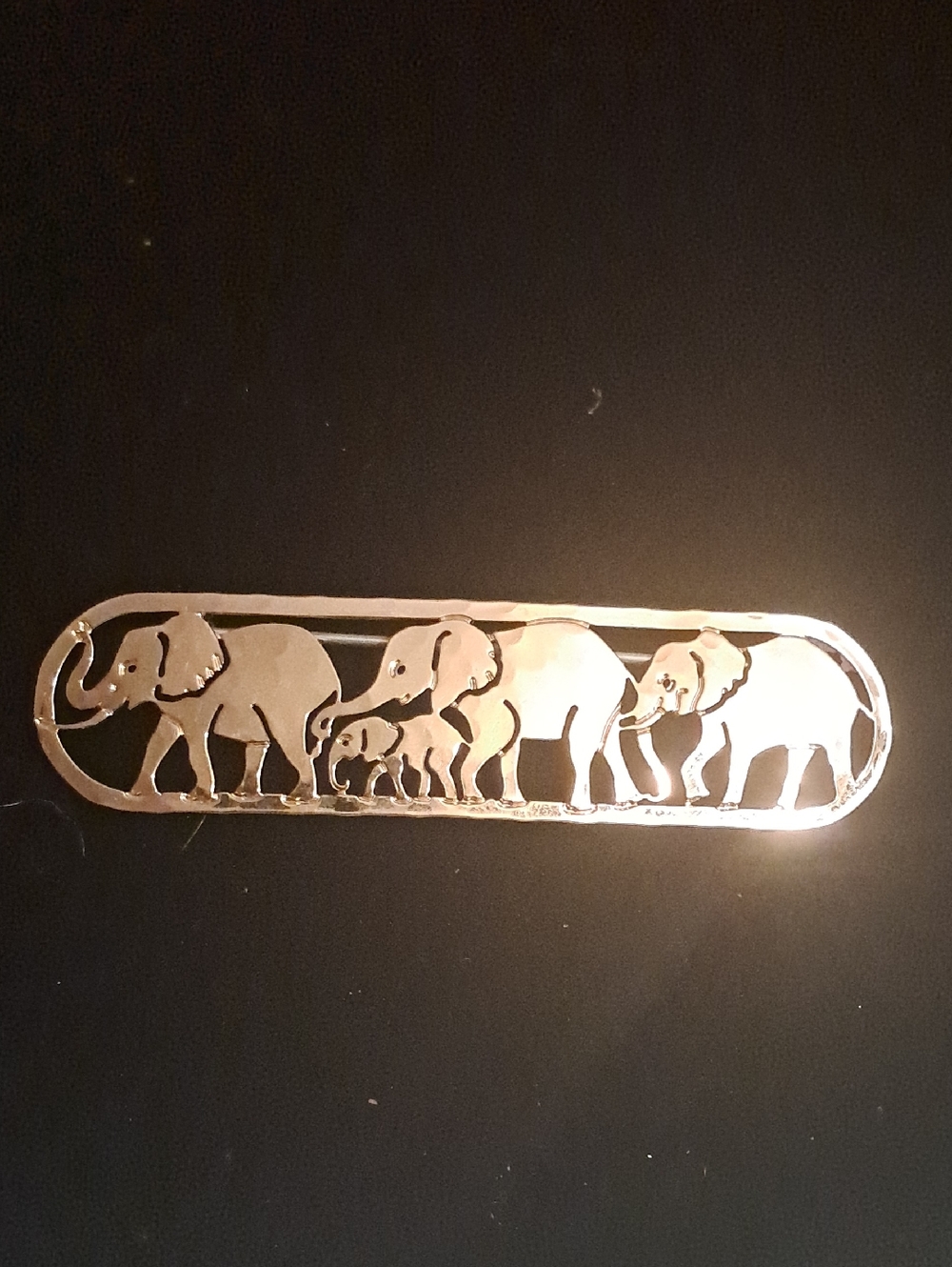 Vintage Wild Bryde Elephant Brooch